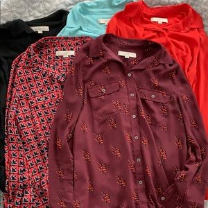 Five LOFT Blouses